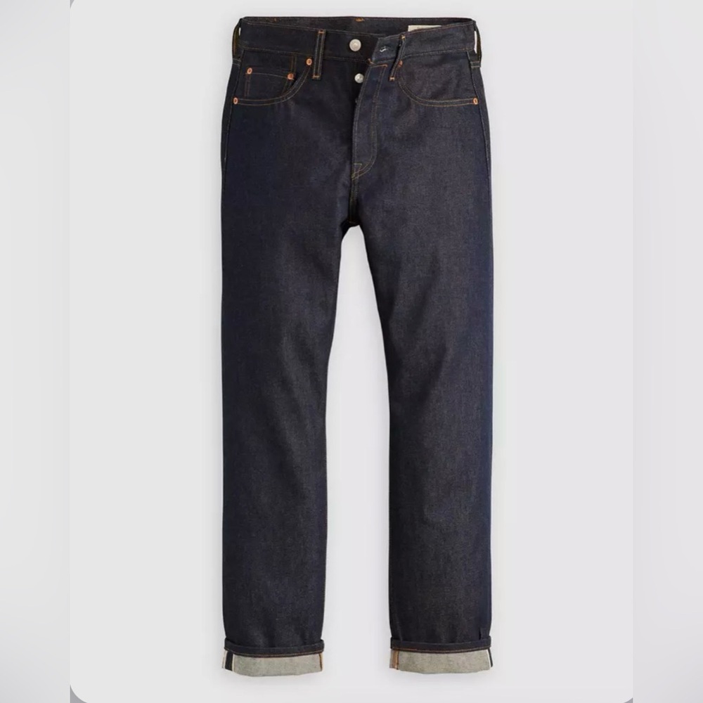 NWT Levis's 501® Selvedge Dark Wash Jeans - Picture 2 of 15